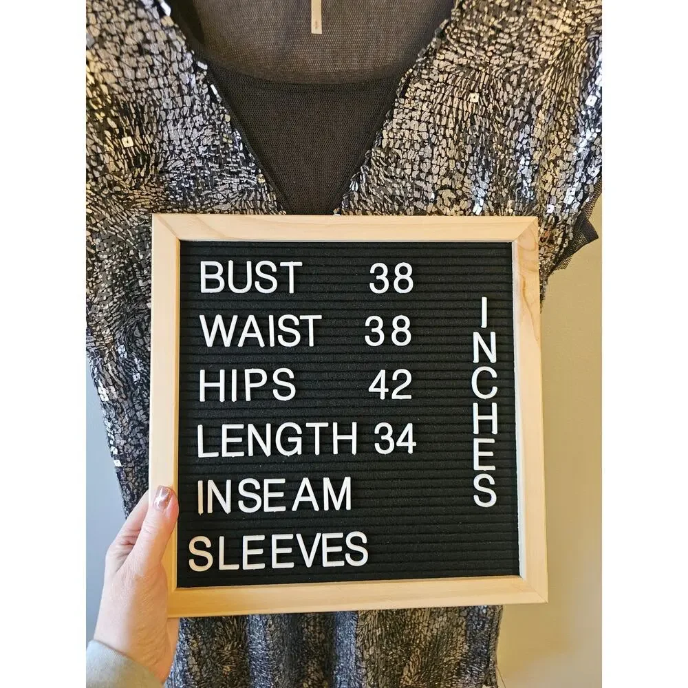 Free People Midnight Dreamer dress sz small silver metallic mini
